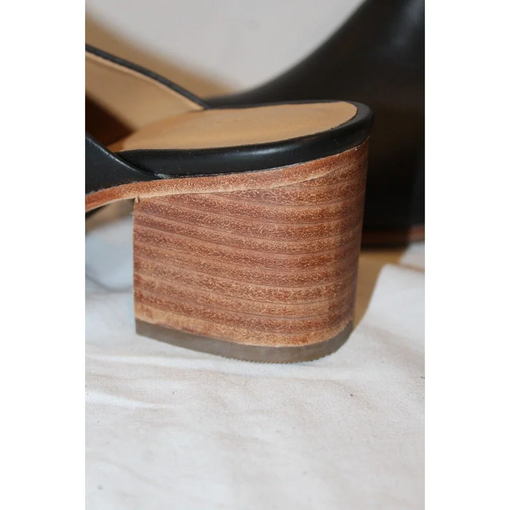 NISOLO WOMEN'S‎ ALL DAY LEATHER MULE BLACK NEW! $180